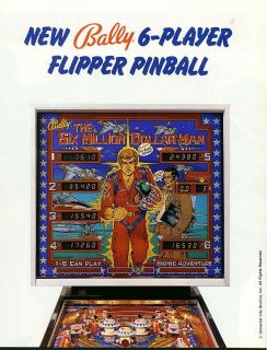 THE SIX MILLION DOLLAR MAN Pinball Flipper von Bally F0439