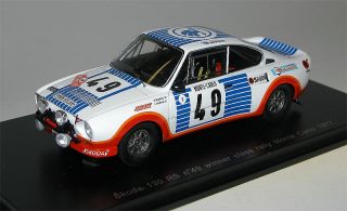 , Skoda 130RS, Winner Class Rallye Monte Carlo 1977 #49, 1/43