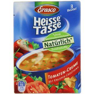 Erasco Heisse Tasse Tomaten Creme Suppe, 12er Pack (12 x 450 ml Beutel