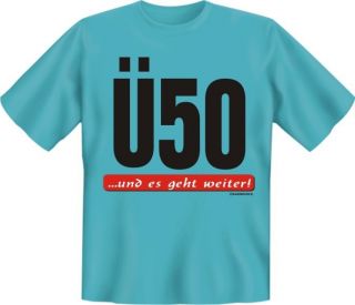 Auswahl Sortiment T Shirt Geschenk zum 50. Geburtstag