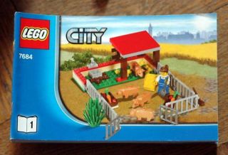 NEU Lego City Bauanleitung Schweinestall 7684 1 BAUPLAN