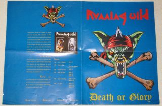 Mega Rare Running Wild official Death or Glory Promo / Info