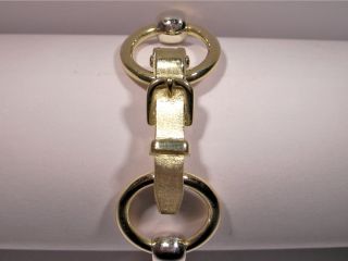 Trensen Armband 585 er Gelbgold/925 er Silber
