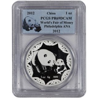 2012 China Silver Panda (1 oz) Medal   ANA Worlds Fair of Money