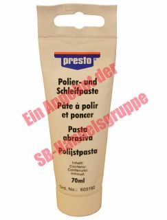 PRESTO Polierpaste / Schleifpaste 70ml   5,64€/100ml