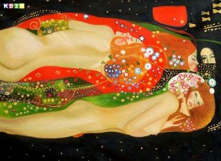 Gustav Klimt   Wasserschlangen k77016 90x120 CM fabelhaftes Jugendstil