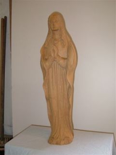 exkl. Holzfigur geschnitzt, Maria, Eiche ca. 67 cm 
