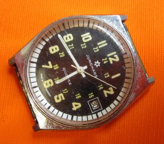 Junghans Militär Style military 67.70 Quartz Uhr Armbanduhr watch