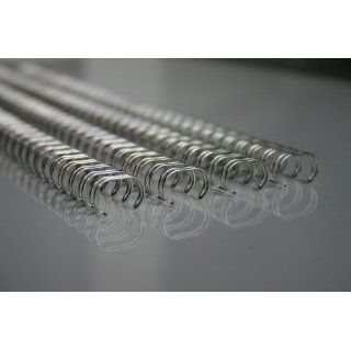 100 31 Metall Spiral Binderücken 34 Ringe   9/16 14,3 mm (silber