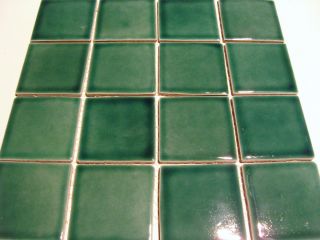 96 qm   Mosaik Fliesen Feinsteinzeug grün 75mm x 75mm   SK 79