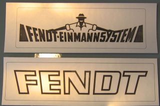 Aufkleber Oldtimer FENDT Einmann System Fendt GT A68