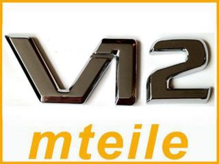 Schriftzug Typenschild Emblem  V12  SL R129 73 W140 S 600 AMG