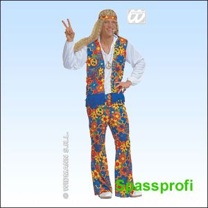 70 er Jahre Hippie Kostüm Gr. 48/50 Männer 70er Hippy Hippiekostüm