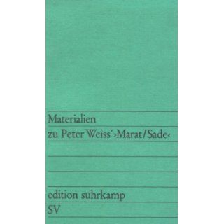 Materialien zu Peter Weiss Marat / Sade Karlheinz Braun