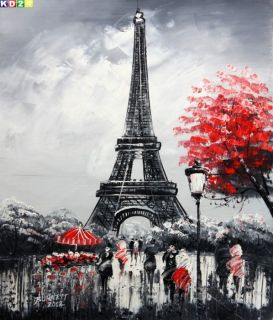 Modern Art Paris Eiffelturm c80766 50x60cm Ölgemälde Gemälde