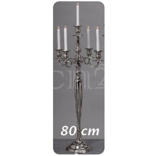Kerzenhalter Kerzenständer Kerzenleuchter silber 80cm