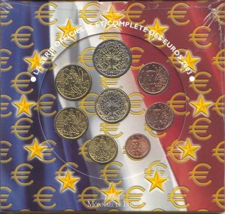 Frankreich Kursmünzensatz (orig., nom. 3,88 Euro) 2003 vz st