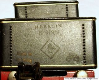 Uralt Märklin Uhrwerk Dampflok R 910 mit Tender um 1930 original
