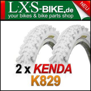Kenda K829 Fahrrad Reifen 26 x 1,95  50 559 weiß SET NEU tire