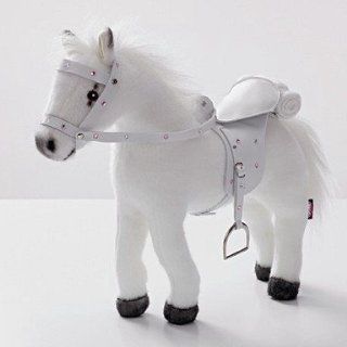 Weisses Pferd aus Plüsch, 45 cm Spielzeug