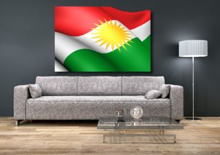 Wandtattoo/Aufkleber Kurdistan Kürt Kurdische Fahne Flag Flagge