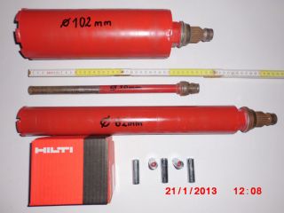 Hilti Bohrkronen Diamantbohrkrone 102 mm + 62 mm + 22 mm + 50 Hilti