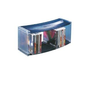 Leitz 67006 CD Ständer für 27 CDs, Kunststoff, transparent blau