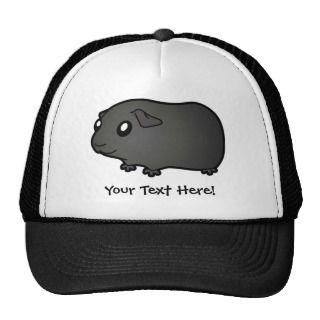 Cartoon Guinea Pig (black) hats by SugarVsSpice