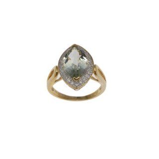 Gelbgold Amethyst grün blau Diamant 0 54 (17.2) Schmuck