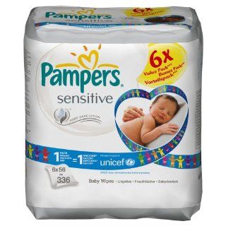 Pampers Sensitive Feuchttücher, 6er Vorteilspack Baby