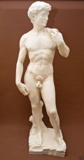 David Skulptur Adonis weiß Statue Dekofigur 112 cm groß