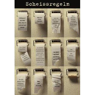 Fun   Scheissregeln Poster (91 x 61 cm) Küche & Haushalt