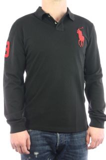 Shirt Longsleeve Big Pony schwarz rot Gr. S 3XL NEU OVP 119€