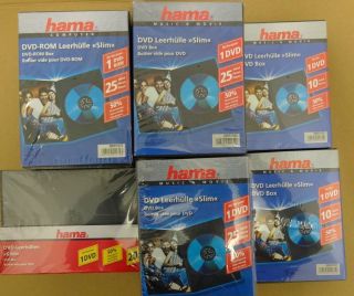 115 Hama DVD Case Single Slim 7mm fuer 1 Disk schwarz Box Leer Huelle