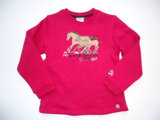 Neu WENDY Fashion Pferde Sweatshirt Gr.116 122 cranberry   50%