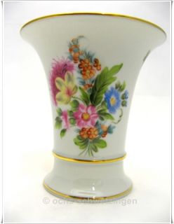 Vase mit Blumenmuster und Goldrand Höhe 10 cm (111)