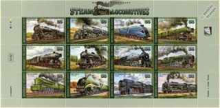MARSHALL ISLANDS LEGENDARY LOCOMOTIVE Train Stamp Sheet