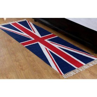 Union Jack Läufer, Teppich 66 x 200 cm, 100 % Baumwolle, Druck