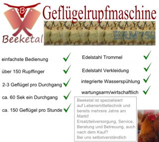 GEFLÜGELRUPFMASCHINE HÜHNERRUPFMASCHINE RUPFMASCHINE