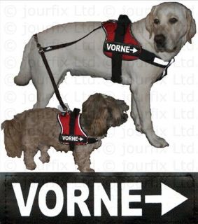 VORNE  1 x Logo groß weiß für Julius K9® Hundegeschirr Geschirr