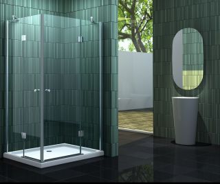 NEOTEC 120 x 100 Glas Duschkabine Eckeinstieg Dusche Duschwand