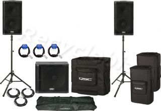 Includes2  QSC KW122 Speakers with Covers, 1  QSC KW181 Subwoofer with