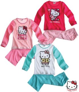 KITTY Pyjama Schlafanzug 98/104 110/116 122/128 134/140 NEU