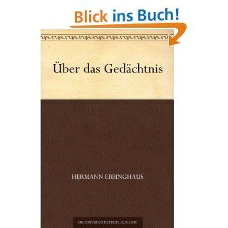 Über das Gedächtnis eBook Hermann Ebbinghaus Kindle