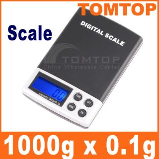 1000g x 0.1g Digital Pocket Scale Jewelry Weight Scale
