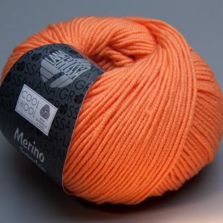 Lana Grossa Merino superfein Cool Wool 418 sun orange 50g Wolle