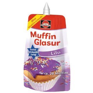 Schwartau Muffin Glasur lila, 8er Pack (8 x 170 g Beutel) 