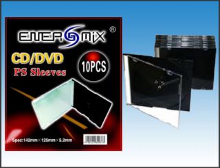 30 x Slim CD/DVD Hüllen Leerhüllen 1 Fach 142x125x5,2mm