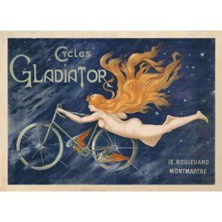 Historische Werbeplakate   Cycles Gladiator Poster Kunstdruck (80 x