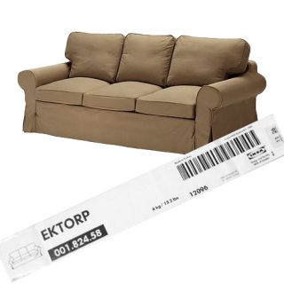 Bezug für IKEA EKTORP 3 er Sofa NEU OVP idemo hellbraun NEU